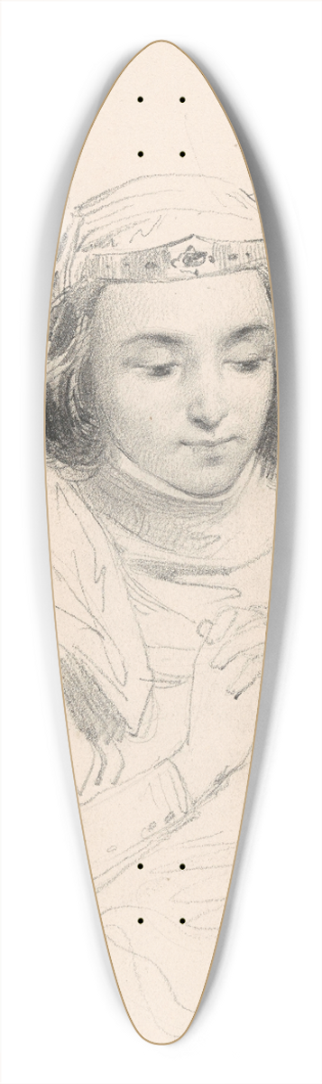 Nicaise De Keyser - Woman at Prayers 39.3 inch art pintail longboard deck
