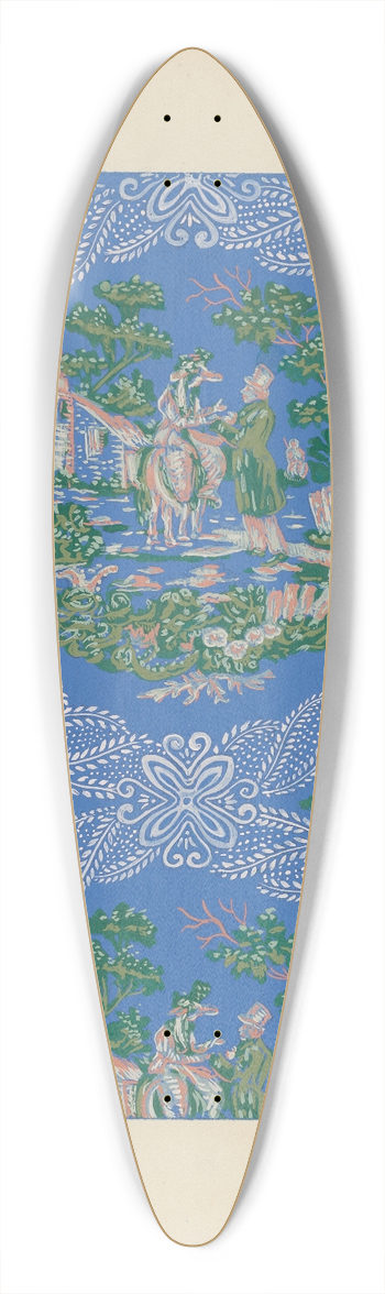 Nicholas Acampora - Wall Paper 39.3 inch art pintail longboard deck