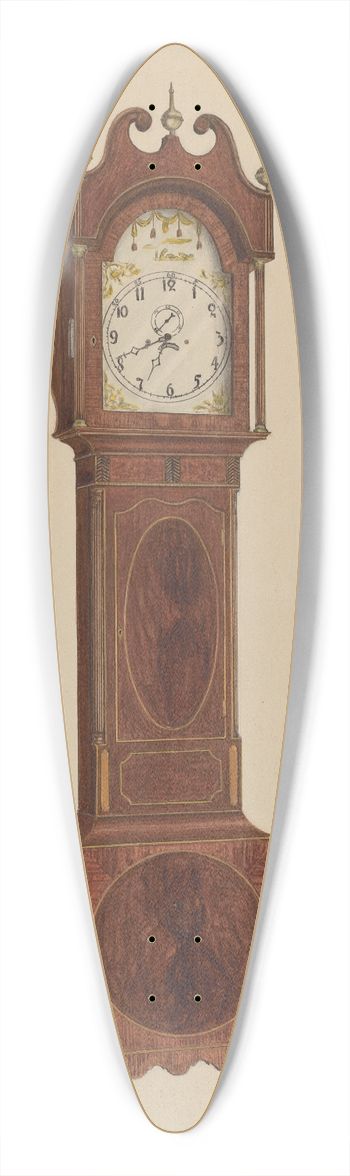 Nicholas Gorid - Grandfather Clock 39.3 inch art pintail longboard deck