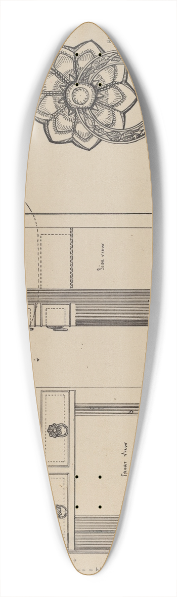 Nicholas Gorid - Washstand 39.3 inch art pintail longboard deck