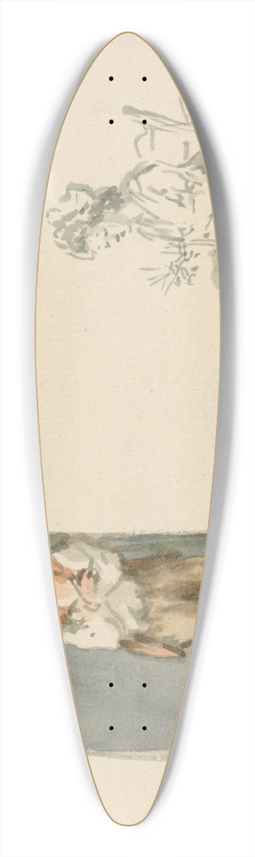 Nicholas Pocock - Figure Studies; Boy Standing 39.3 inch art pintail longboard deck
