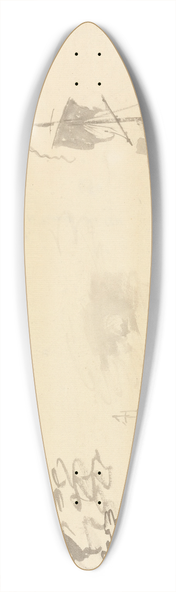 Nicholas Pocock - Shore Study 39.3 inch art pintail longboard deck