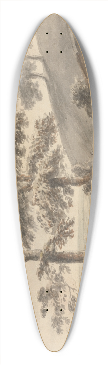 Nicholas Pocock - View from Ashton Meadows, Bristol 39.3 inch art pintail longboard deck