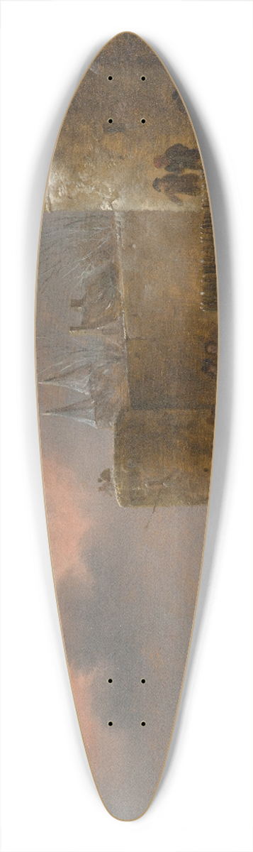 Nicolaes Molenaer - Winter Landscape with Skaters 39.3 inch art pintail longboard deck
