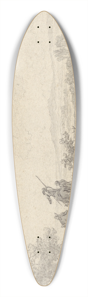 Nicolaes Pietersz. Berchem - Dune Landscape with Shepherds 39.3 inch art pintail longboard deck