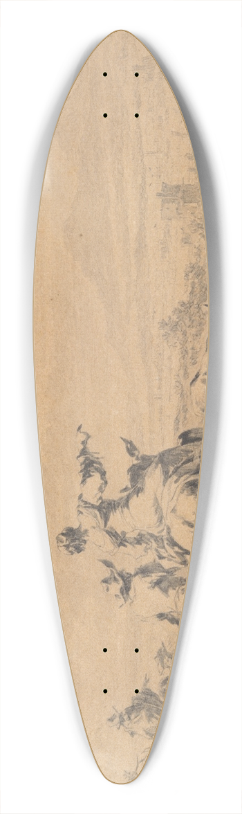 Nicolaes Pietersz. Berchem - Herdsmen in an ItalianLandscape 39.3 inch art pintail longboard deck