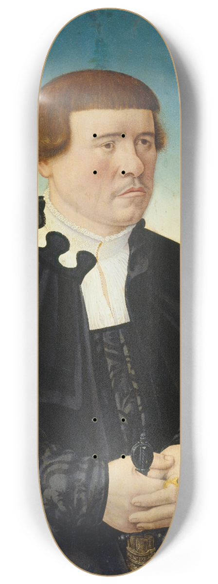 Conrad Faber von Kreuznach - Portrait of a Man from the Stralenberg Family 8.25 inch art skate deck