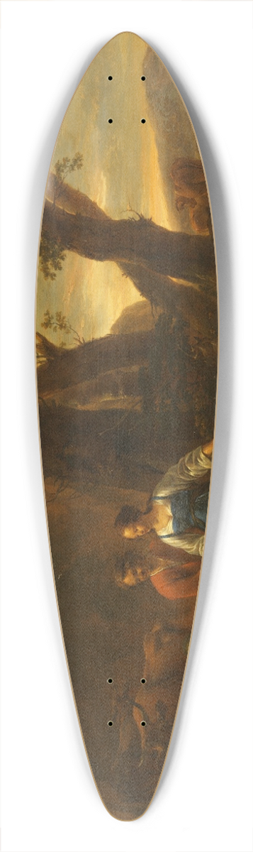Nicolaes Pietersz. Berchem - Landscape with Peasants and Cattle 39.3 inch art pintail longboard deck