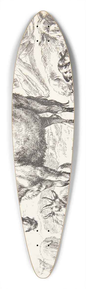Nicolaes Pietersz. Berchem - sel og geder 39.3 inch art pintail longboard deck