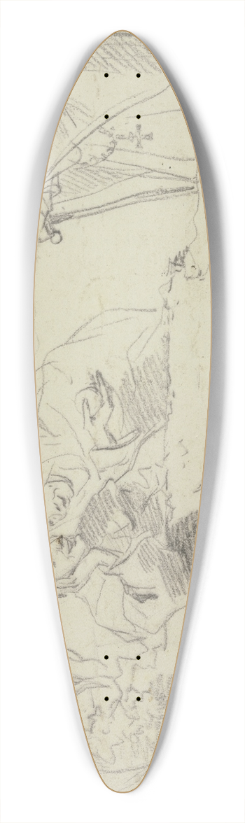 Nicolaes Pietersz. Berchem - Zwei Nonnen bei einem Hirten, dabei zwei alte und zwei junge Schafe und ein Hund 39.3 inch art pintail longboard deck