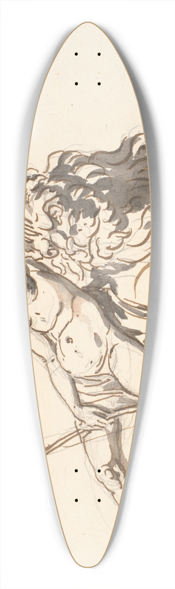 Nicolai Abildgaard - En sort afrikansk kvinde, hvilende p en lve Allegori p Afrika 39.3 inch art pintail longboard deck