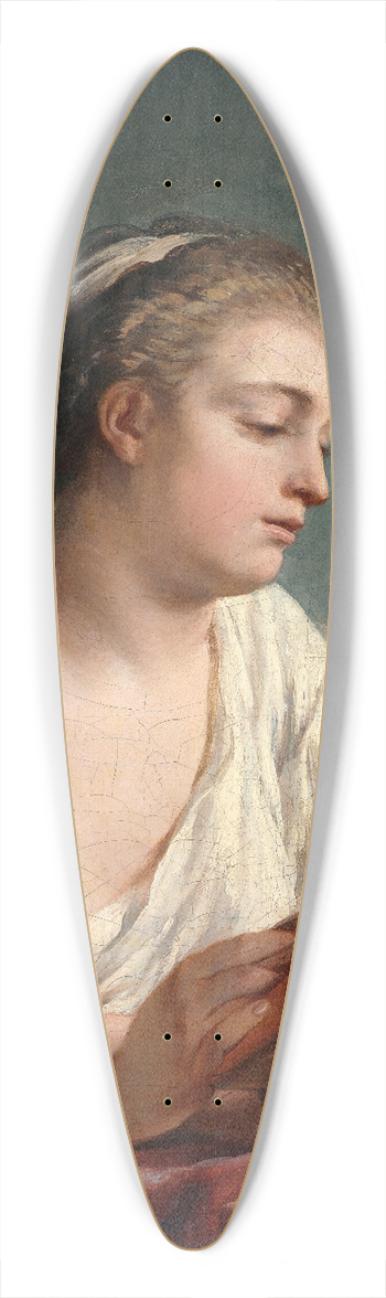 Nicolas Bernard Lpici - Woman Reading 39.3 inch art pintail longboard deck