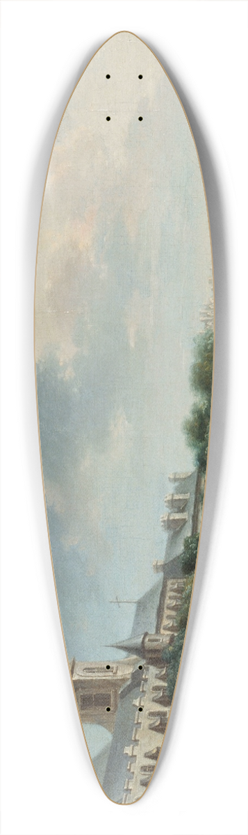 Nicolas Jean-Baptiste Raguenet - Le Palais de larchevch, vue de la rive gauche 39.3 inch art pintail longboard deck