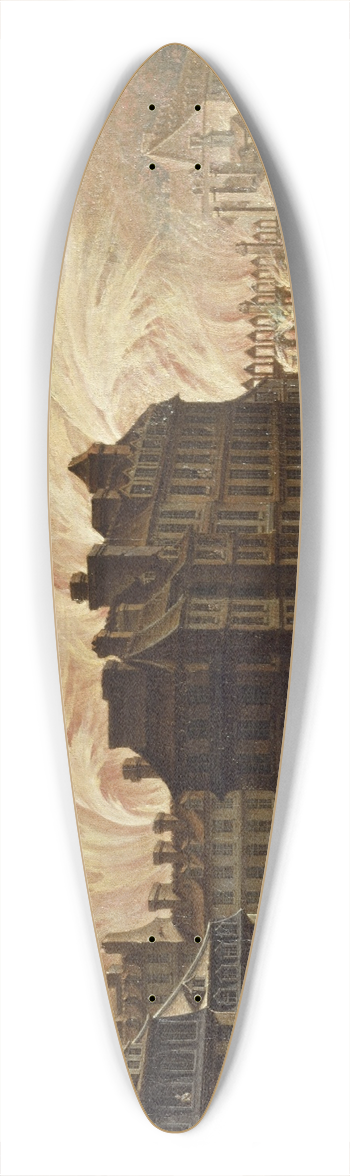 Nicolas Jean-Baptiste Raguenet - Lincendie de lHtel-Dieu en 1772 39.3 inch art pintail longboard deck