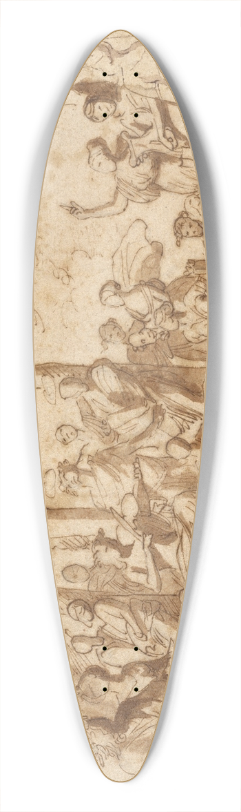 Nicolas Poussin - Apollo and the Muses on Mount Parnassus 39.3 inch art pintail longboard deck