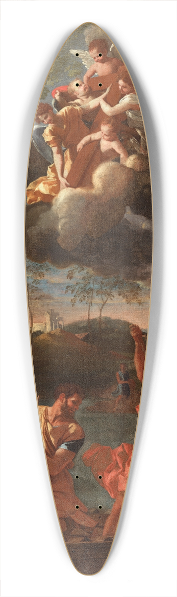 Nicolas Poussin - The Return of the Holy Family to Nazareth 39.3 inch art pintail longboard deck