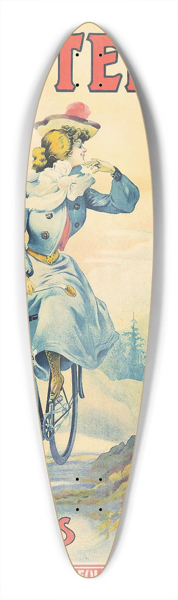 Nicolas Tamagno - Cycles Motocycles 39.3 inch art pintail longboard deck