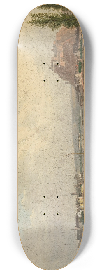Conrad Zick - View of Koblenz with Fortress Ehrenbreitstein 8.25 inch art skate deck