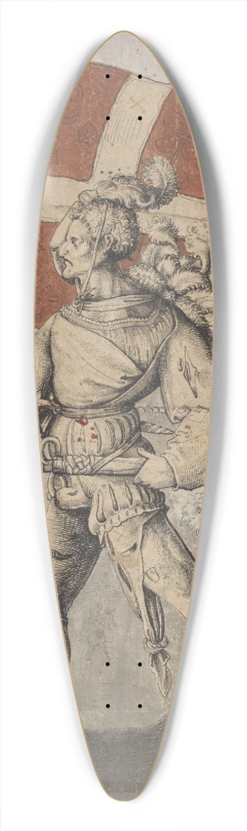 Niklaus Manuel - Bannertrger, nach links schreitend 39.3 inch art pintail longboard deck