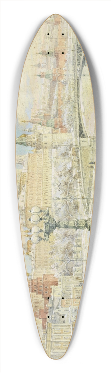 Nikolai Nikolaevich Gritsenko - View of the Kremlin in winter 39.3 inch art pintail longboard deck