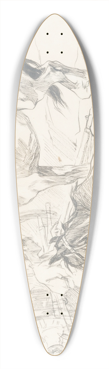 Nikolai Semenovich Samokish - Rest On The Field 39.3 inch art pintail longboard deck