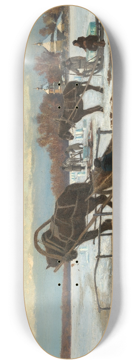 Constantine Kryzhitsky - Ice Cutting in a Warm Afternoon Light 8.25 inch art skate deck