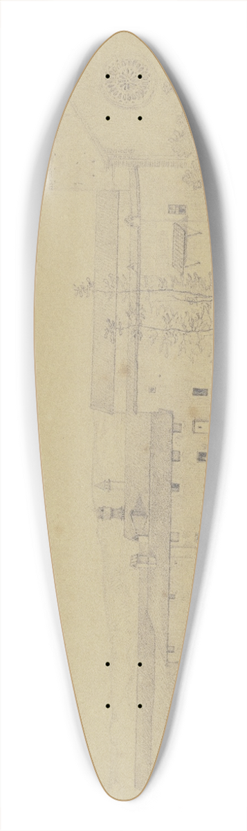 Nikolaus Hoff - Die Kirche S. Giuliana bei Perugia 39.3 inch art pintail longboard deck