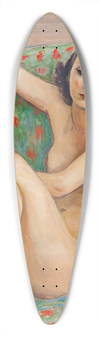 Nils Dardel - Model in a Green Chair 39.3 inch art pintail longboard deck