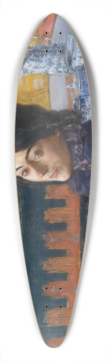 Norbert Goeneutte - Salon Japonais 39.3 inch art pintail longboard deck