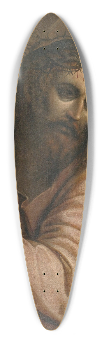 North Italian School - Christ Carrying The Cross 39.3 inch art pintail longboard deck