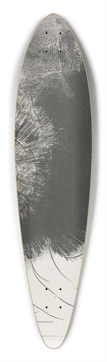Odilon Redon - And There Fell a Great Star from Heaven, Burning as it were a Lamp 39.3 inch art pintail longboard deck