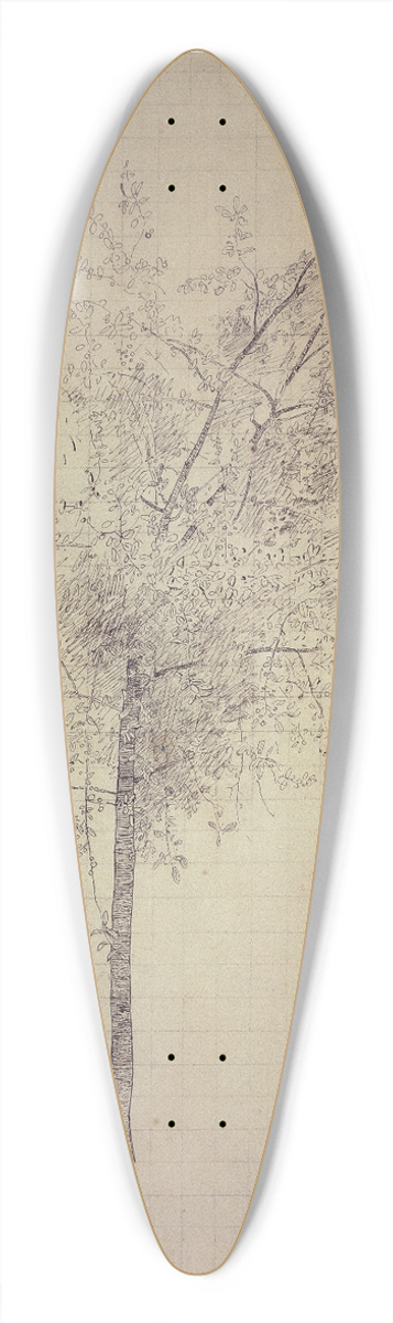 Odilon Redon - A tree 39.3 inch art pintail longboard deck