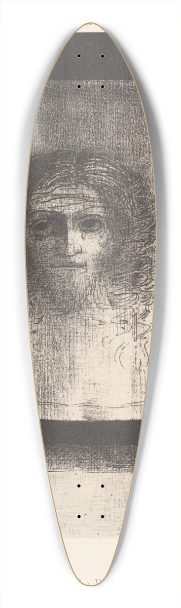 Odilon Redon - A Veil, a Printed Image 39.3 inch art pintail longboard deck