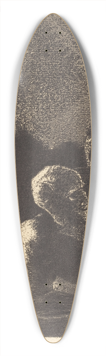 Odilon Redon - Gloire et louange a toi, satan, dans les hauteurs du ciel ou tu regnas, et dans les profondeurs de lenfer, ou vaincu, tu reves en silence! 39.3 inch art pintail longboard deck