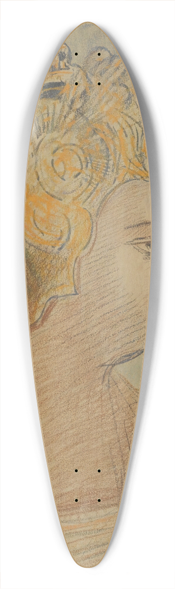 Odilon Redon - Guerrier 39.3 inch art pintail longboard deck