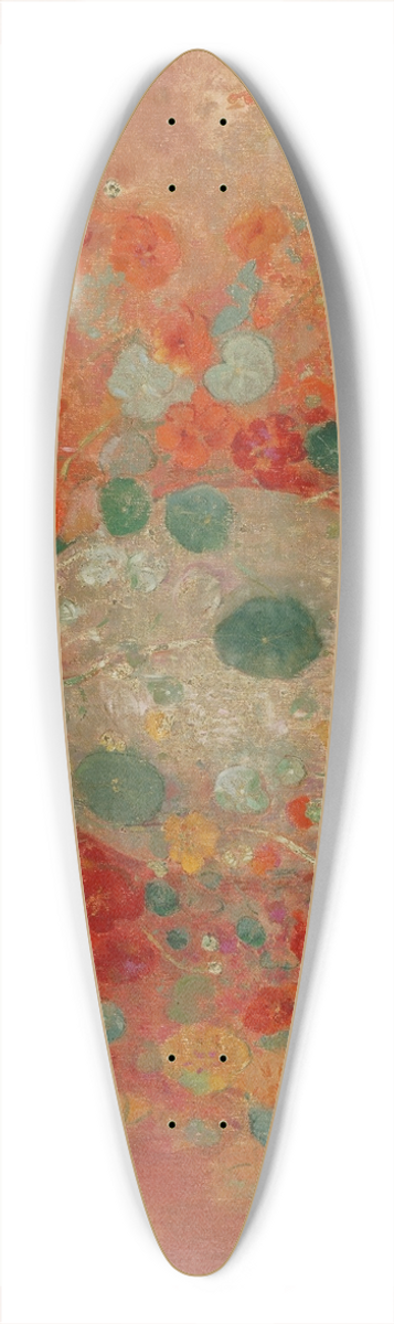 Odilon Redon - Nasturtiums 39.3 inch art pintail longboard deck