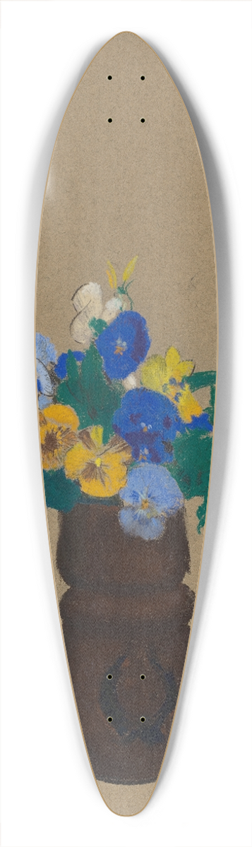 Odilon Redon - Pansies 39.3 inch art pintail longboard deck
