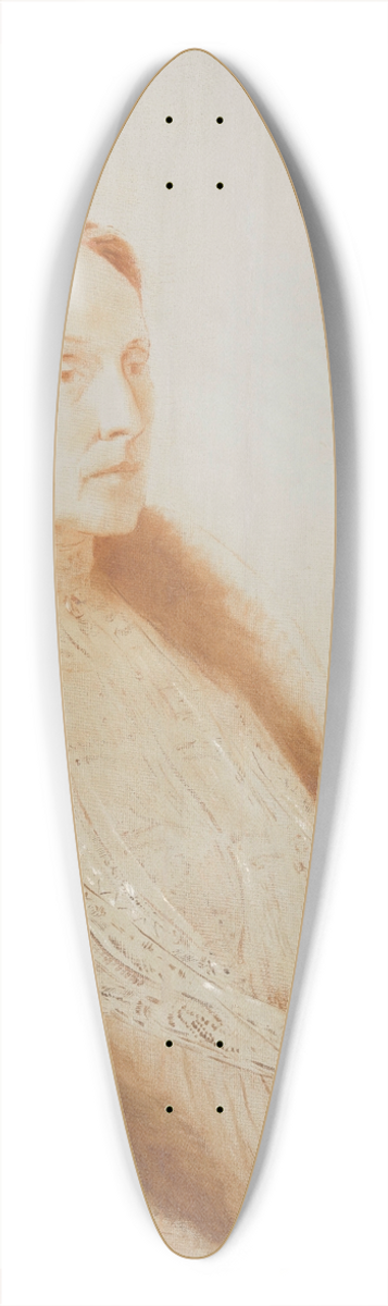 Odilon Redon - Portrait of A.M.L. Bonger-van der Linden 39.3 inch art pintail longboard deck