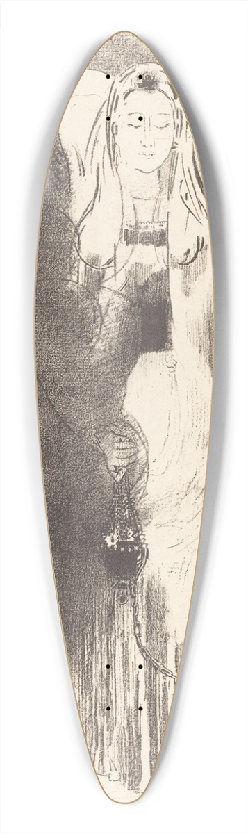 Odilon Redon - Puis lange prit lencensoir (And the angel took the censer) 39.3 inch art pintail longboard deck