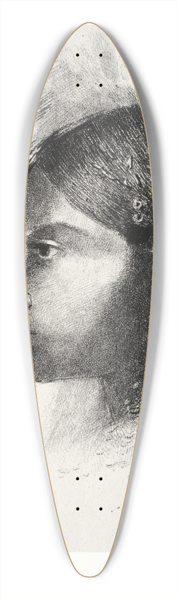Odilon Redon - Upon Awakening I Saw the Goddess of the Intelligible with Her Severe and Hard Profile 39.3 inch art pintail longboard deck