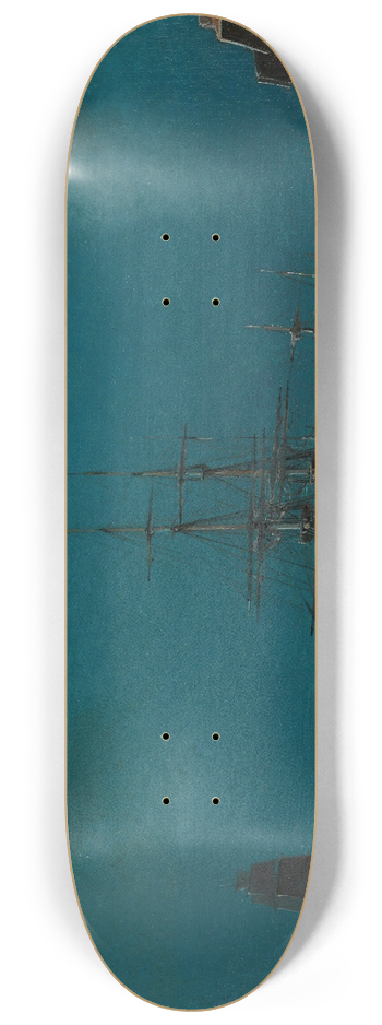 Constantinos Volanakis - Harbour By Night 8.25 inch art skate deck