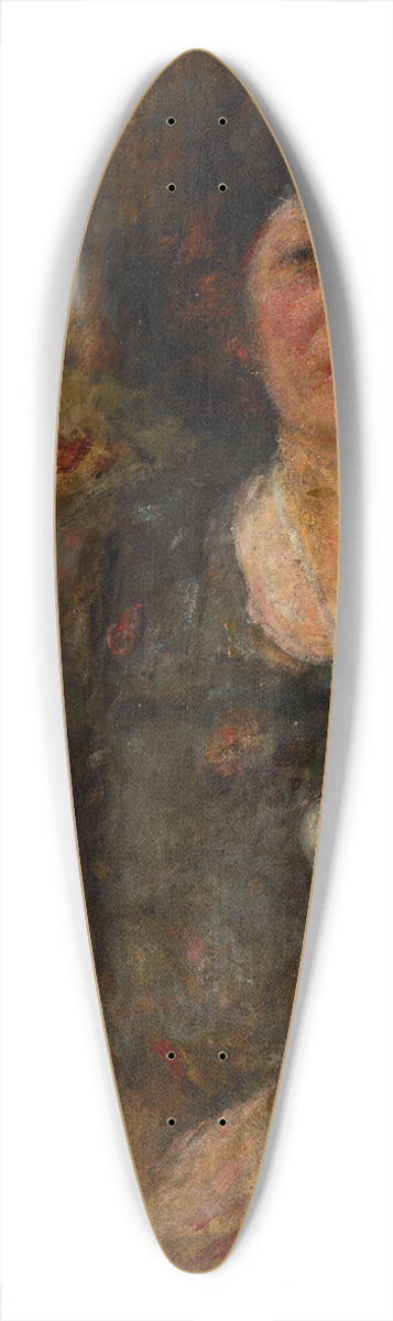 Olga Boznanska - Portrait of a Lady with a Necklace 39.3 inch art pintail longboard deck