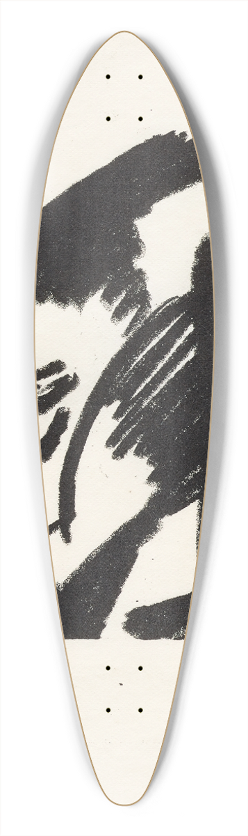 Olga Vladimirovna Rozanova - Untitled (head) 39.3 inch art pintail longboard deck