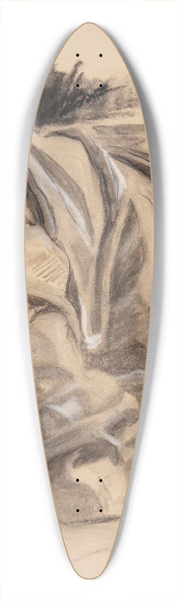 Oluf Hartmann - Draperistudie 2 39.3 inch art pintail longboard deck