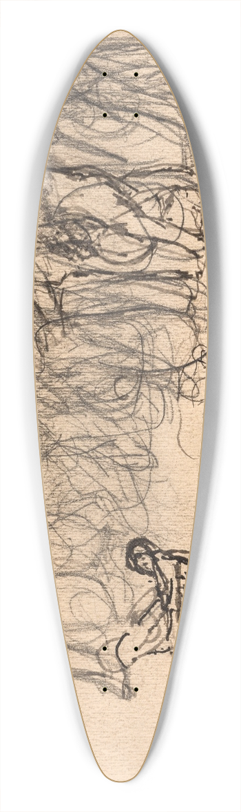 Oluf Hartmann - Figurrids 39.3 inch art pintail longboard deck