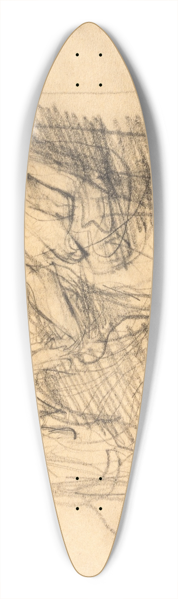 Oluf Hartmann - Kompositionsstudie 39.3 inch art pintail longboard deck