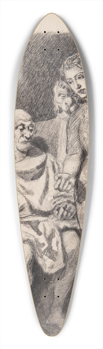 Oluf Hartmann - Motiv fra nordisk historie eller mytologi 39.3 inch art pintail longboard deck