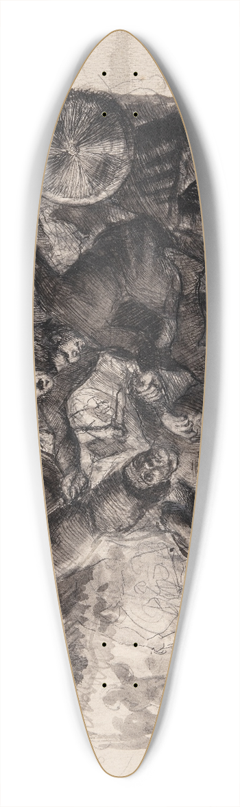 Oluf Hartmann - Slagscene 39.3 inch art pintail longboard deck