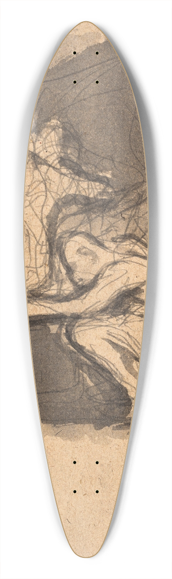 Oluf Hartmann - Studie til Ddalus og Ikarus 39.3 inch art pintail longboard deck