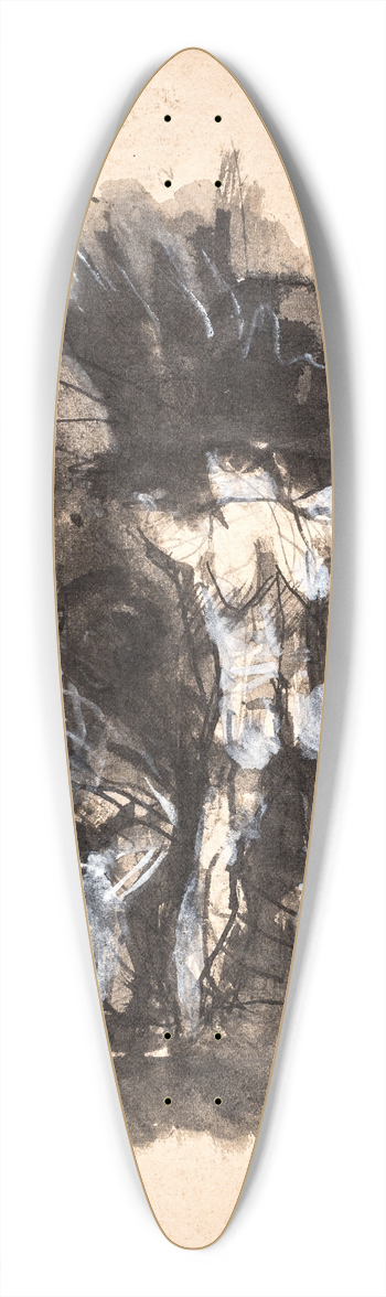 Oluf Hartmann - Studie til Ddalus og Ikarus 39.3 inch art pintail longboard deck